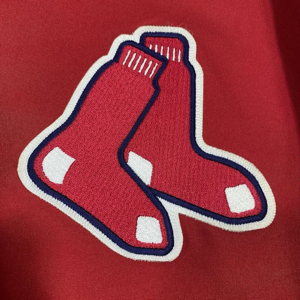 Boston Red Sox Jacket Men Medium Majestic Red MLB Baseball Warm Up Pullover